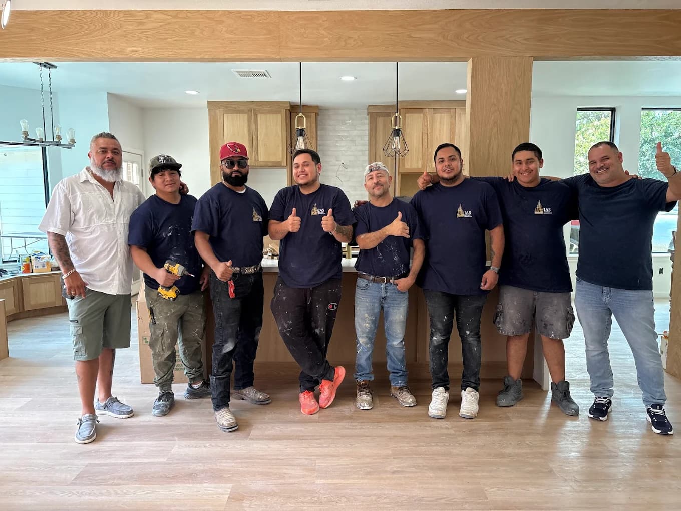 The IAS Boutique Remodeling team in a completed Houston kitchen remodel